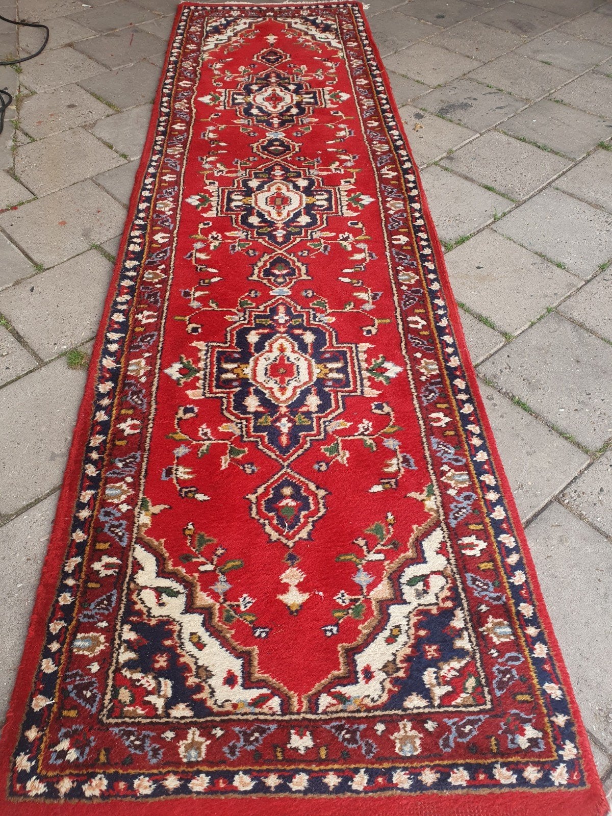 perzische loper 300x81 cm., Huis en Inrichting, Gebruikt, Rood, Bidjar, 200 cm of meer