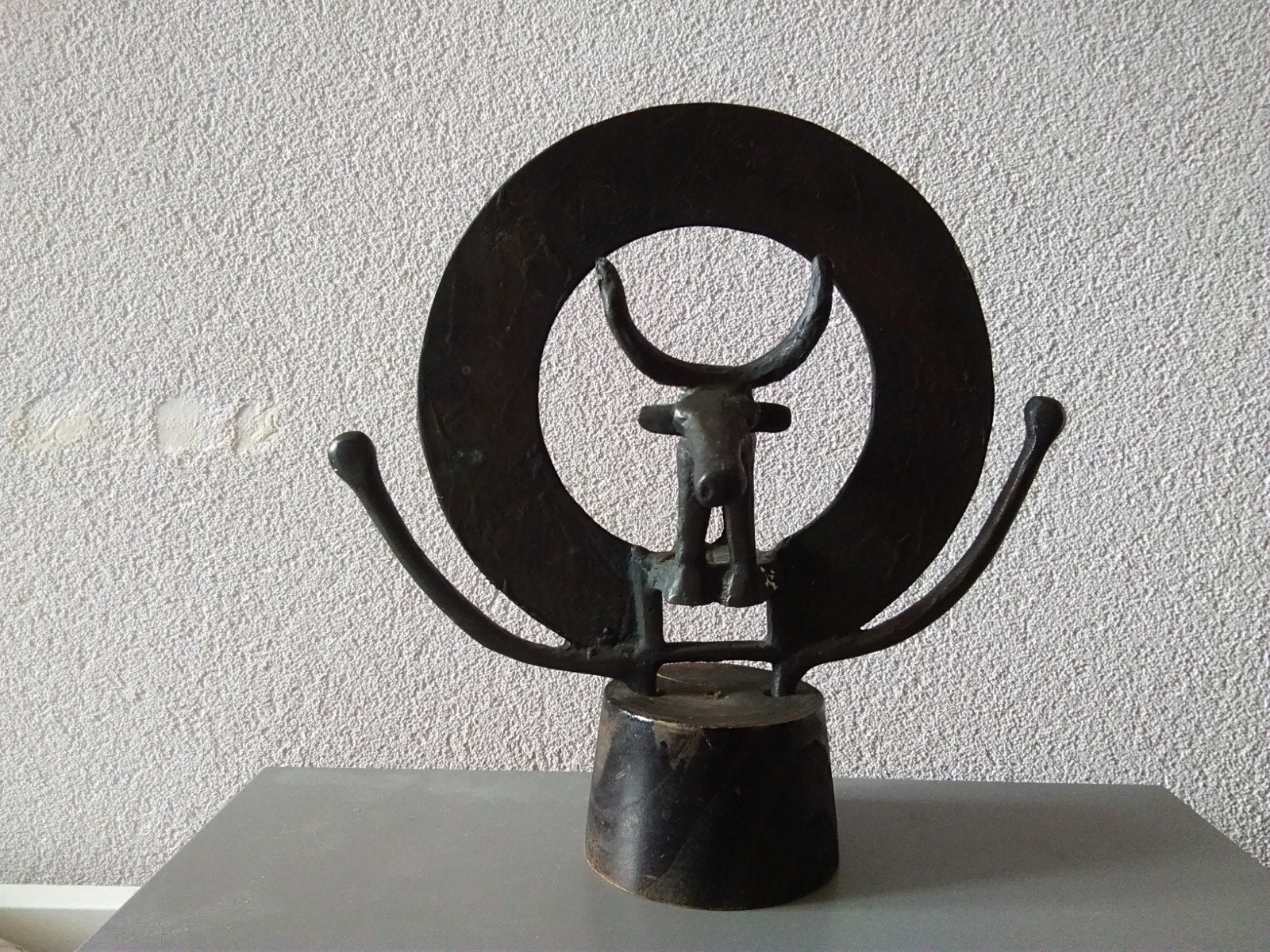 Sculptuur Zon met Hert, Ophalen of Verzenden