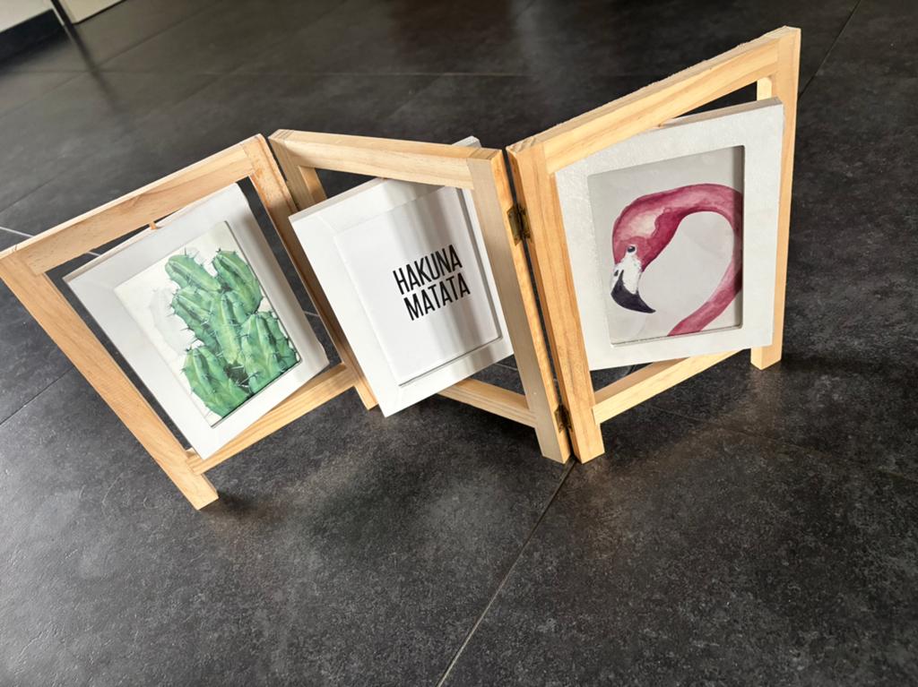 Foto drieluik, Ophalen, Zo goed als nieuw, Hout