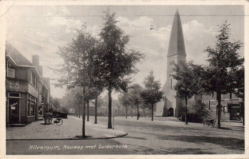 18/ Hilversum, Neuweg met Zuiderkerk, Ophalen of Verzenden, Voor 1920, Noord-Holland