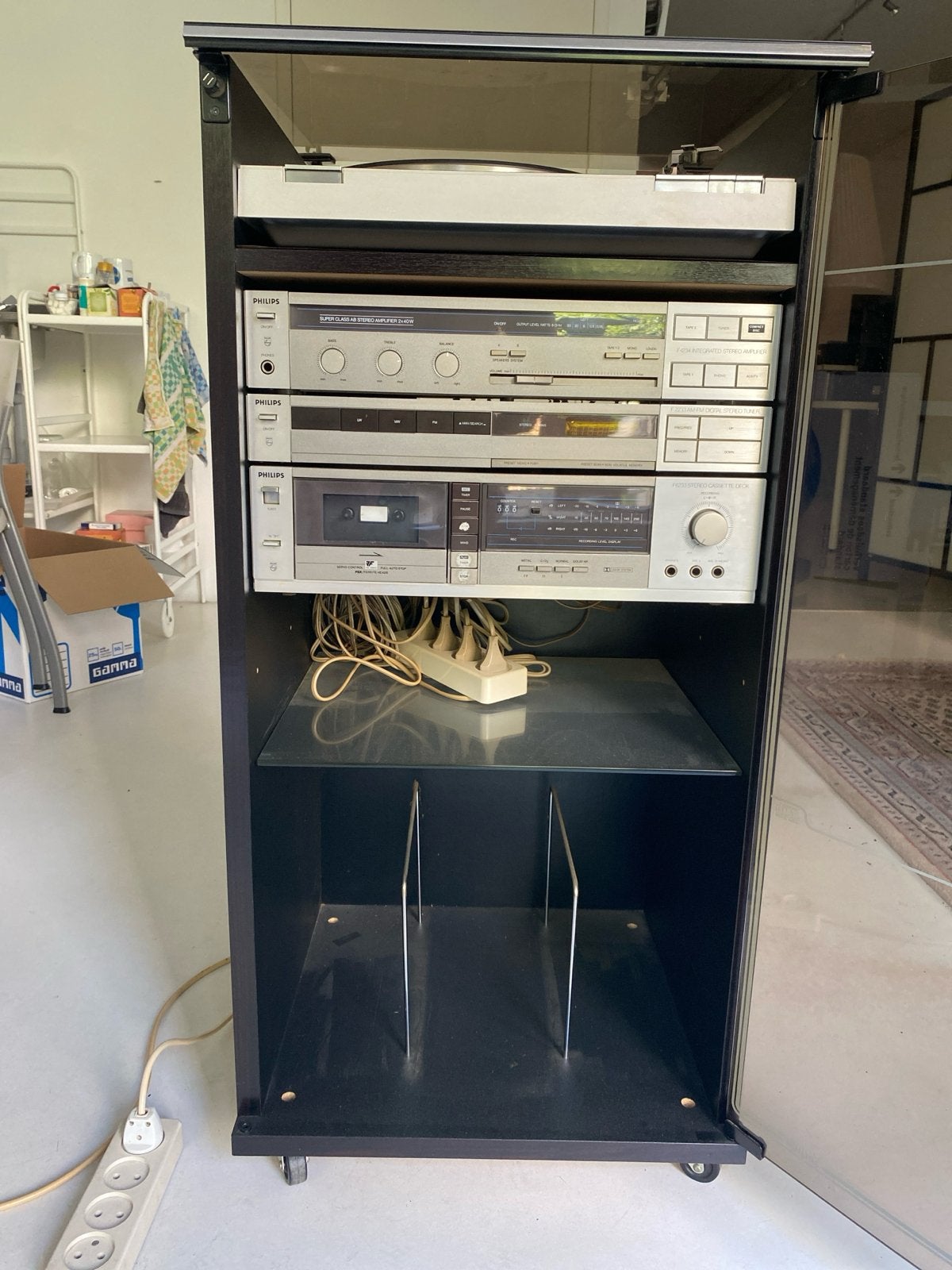 Vintage Philips stereo set uit de jaren '80 met Jamo speaker, Ophalen, Philips, Gebruikt, Cassettedeck
