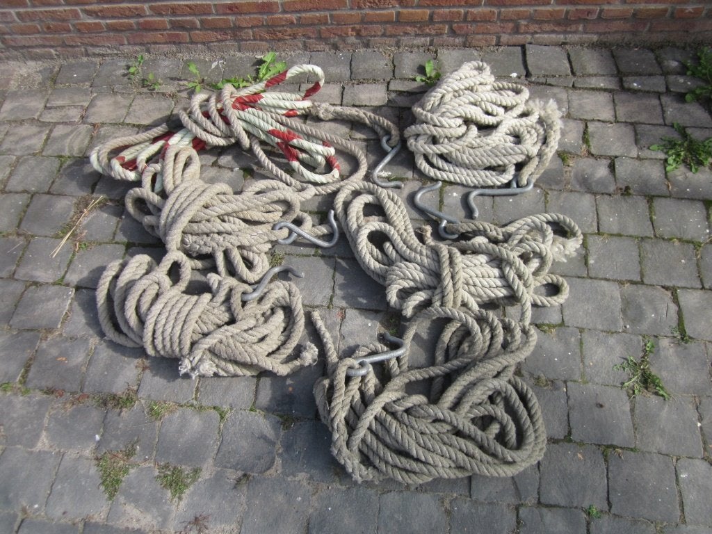Hijs, sjor touwen met haak., Ophalen, Gebruikt