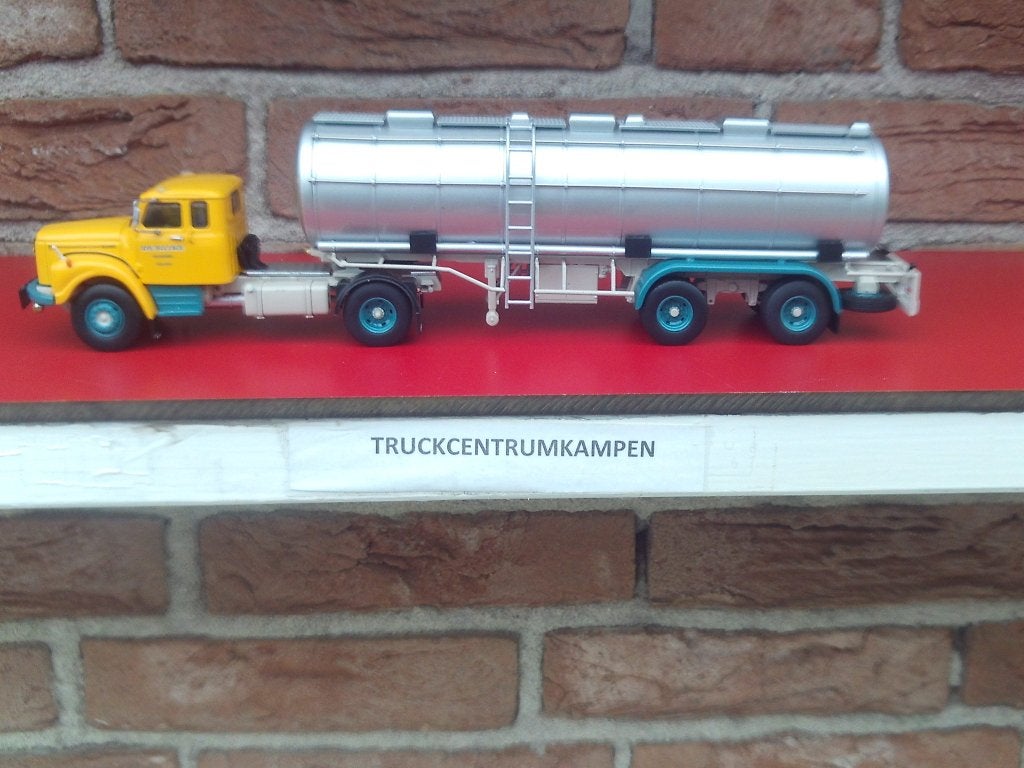 Tekno  Scania  Vabis  met   Tankoplegger  van  De  Rijke., Hobby en Vrije tijd, Modelauto's | 1:50, Ophalen of Verzenden, Nieuw