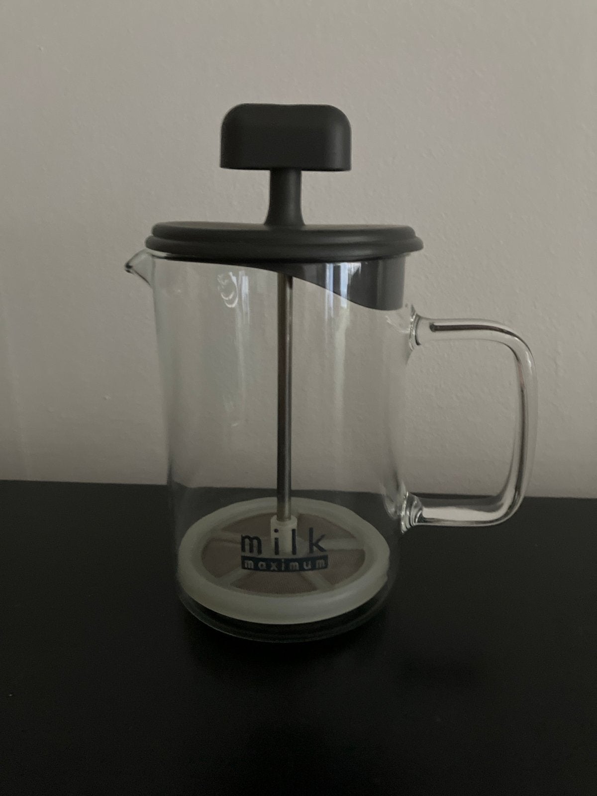 Glazen melkopschuimer - Milk Maximum, Ophalen of Verzenden, Zo goed als nieuw, Overige merken, Glas