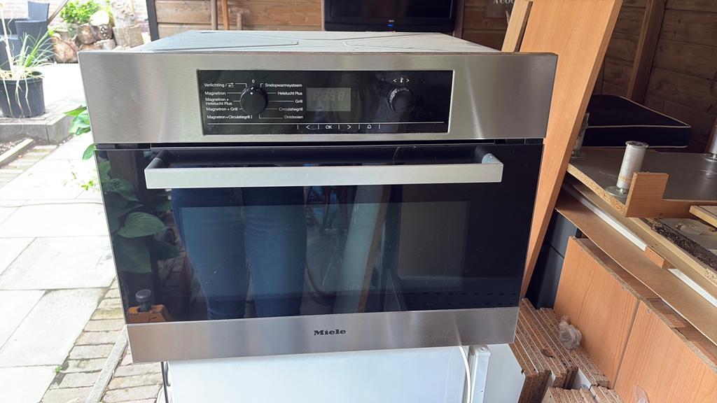 Miele H6040BM Inbouw Combi-Oven - 60x45x55 cm, Witgoed en Apparatuur, Ovens, Ophalen, 45 tot 50 cm, Gebruikt, Hete lucht