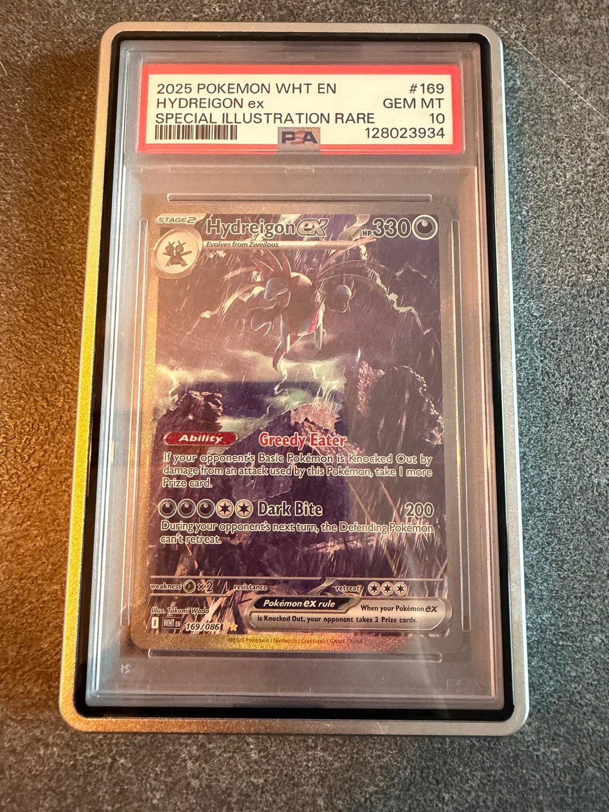 Hydreigon Ex 169 Pokémon White Flare Graded PSA 10, Ophalen of Verzenden, Zo goed als nieuw