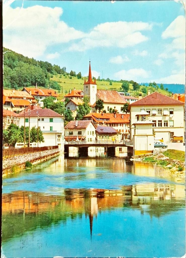 Vallorbe Zwitserland 1980, Ophalen of Verzenden, 1960 tot 1980, Gelopen, Overig Europa