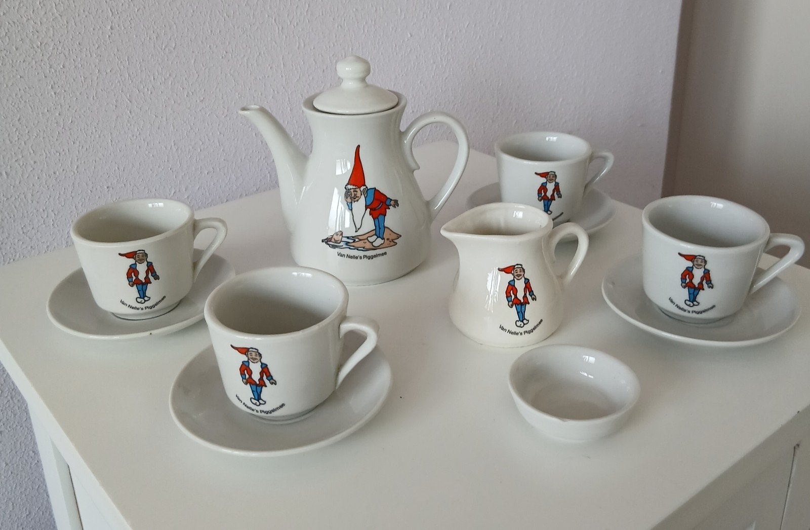 Vintage Van Nelle's piggelmee kinderservies, Kahla porselein, Ophalen of Verzenden