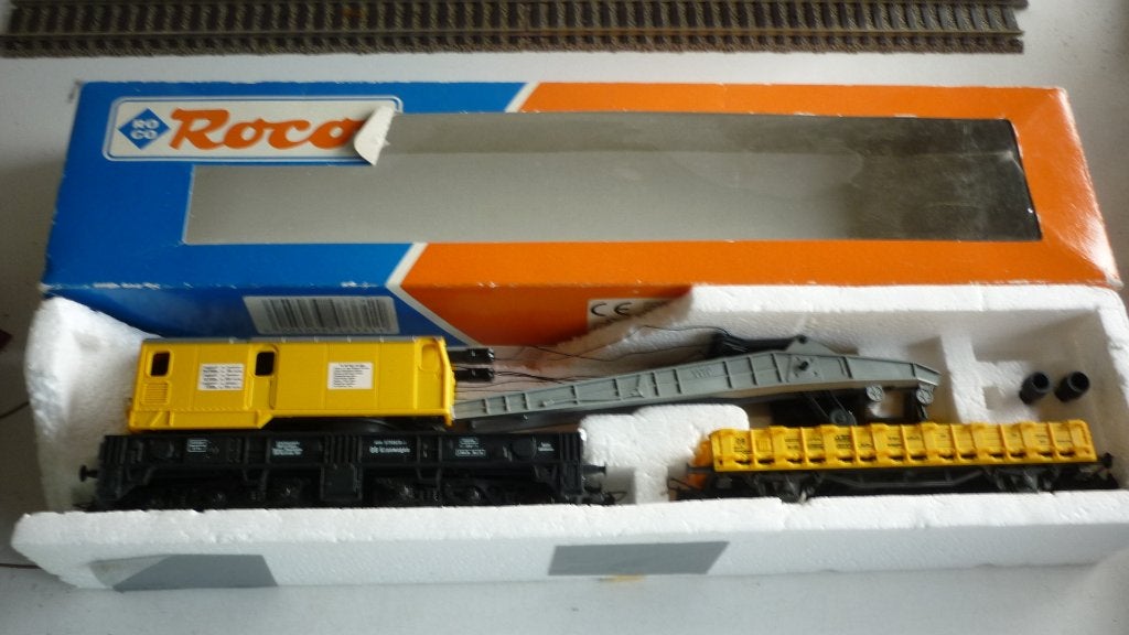 Roco H0 46331 Kraan met bijwagon in ovp, Hobby en Vrije tijd, Modeltreinen | H0, Gebruikt, Gelijkstroom, Wagon, Ophalen of Verzenden