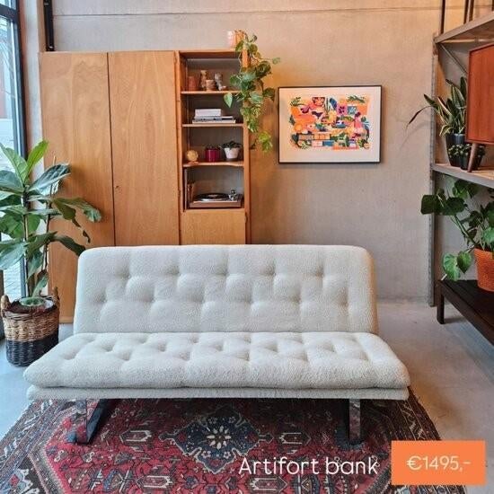 Prachtige opnieuw gestoffeerde Artifort bank, Kho Liang Ie, Huis en Inrichting, Ophalen, 75 tot 100 cm
