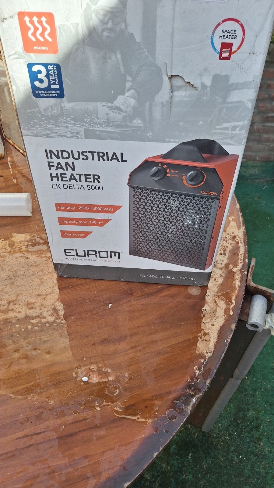 eurom fan heater, Ophalen, 30 tot 80 cm, Minder dan 60 cm, Kachel