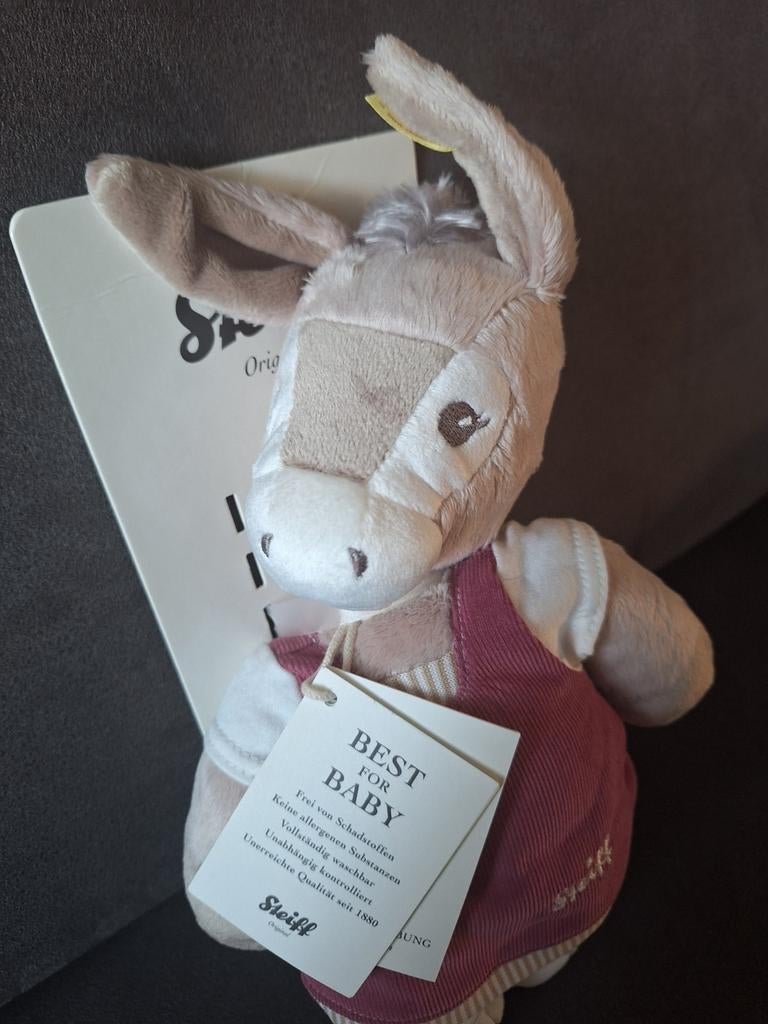 Steiff Issy ezel Knuffel 28 cm - nieuw!, Overige merken, Overige karakters, Overige typen, Nieuw