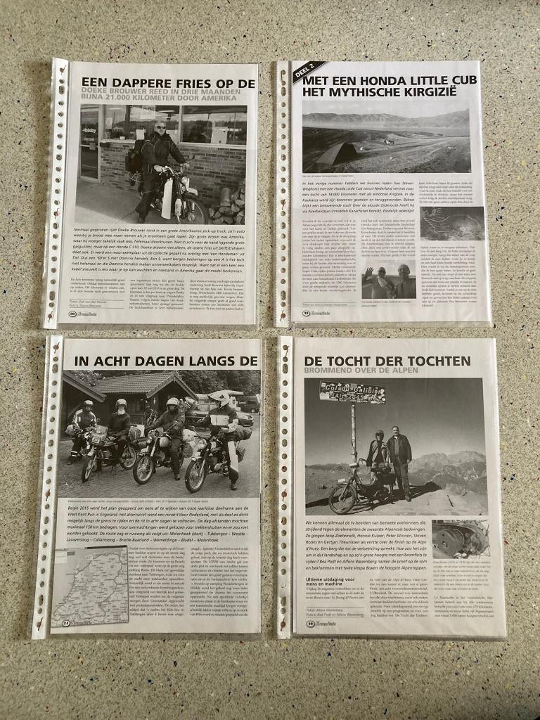 Map met documentatie Toertochten op de brommer / Bromfietsen, Fietsen en Brommers, Handleidingen en Instructieboekjes, Verzenden