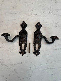 smeedijzeren deurklink, Doe-het-zelf en Verbouw, Hang- en Sluitwerk, Ophalen, Gebruikt, IJzer, Klink of Kruk