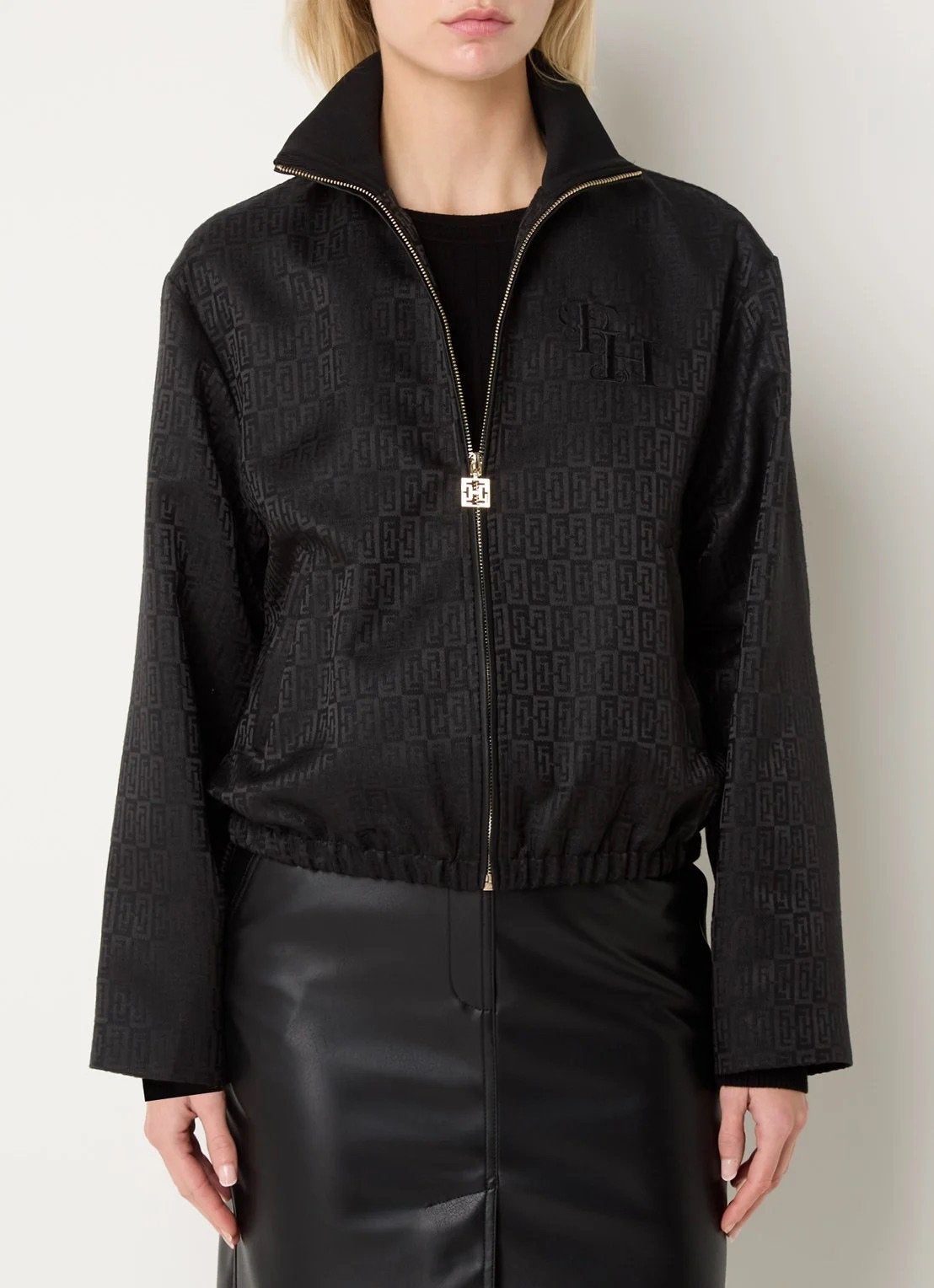 Fifth house Nikkie chic designer logo bomber jasje, Verzenden, Zo goed als nieuw, Zwart