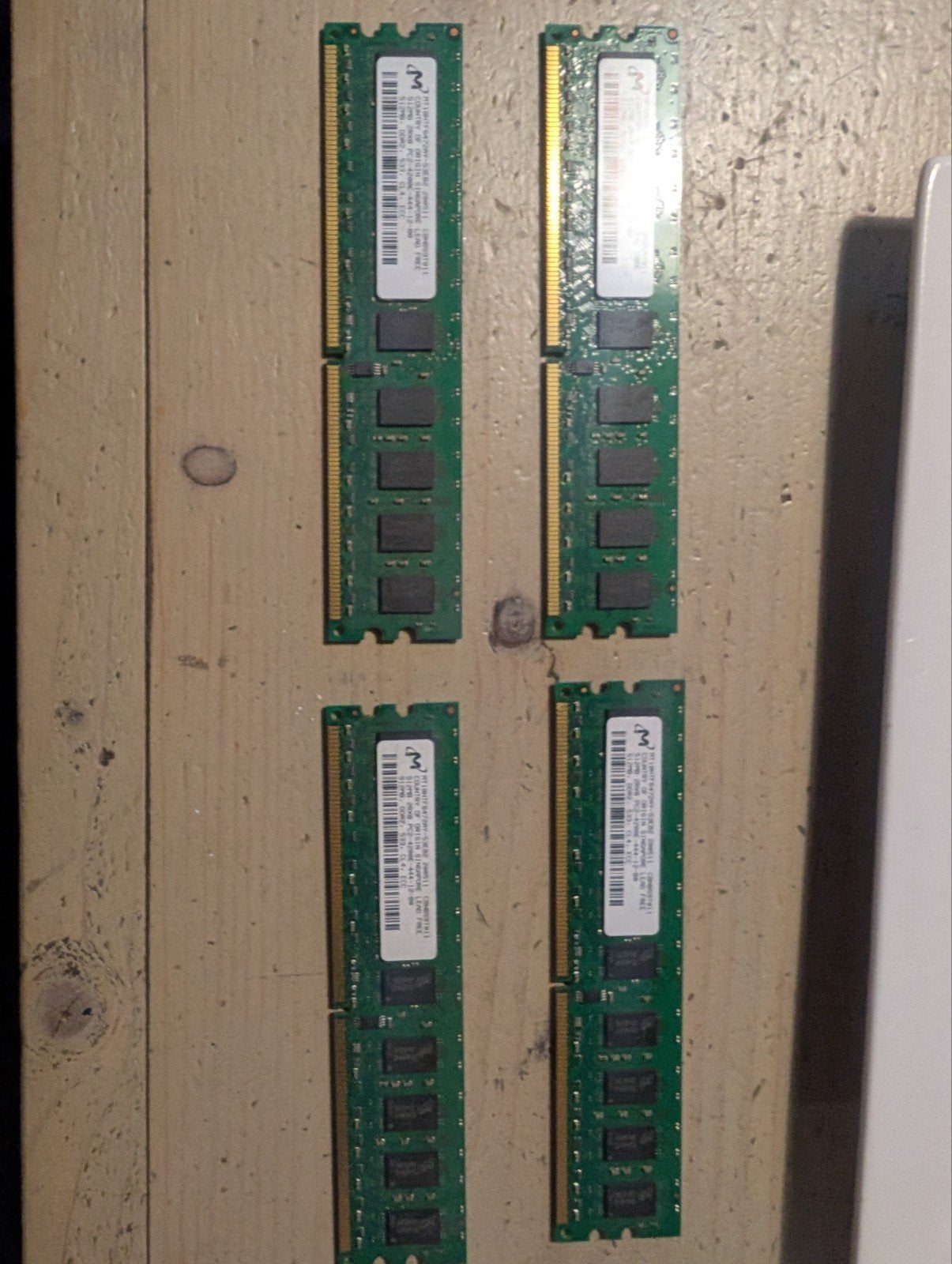 DDR2 Geheugenbanken - 4x 512MB RAM voor Desktop, Gebruikt, Ophalen of Verzenden, DDR2, Desktop