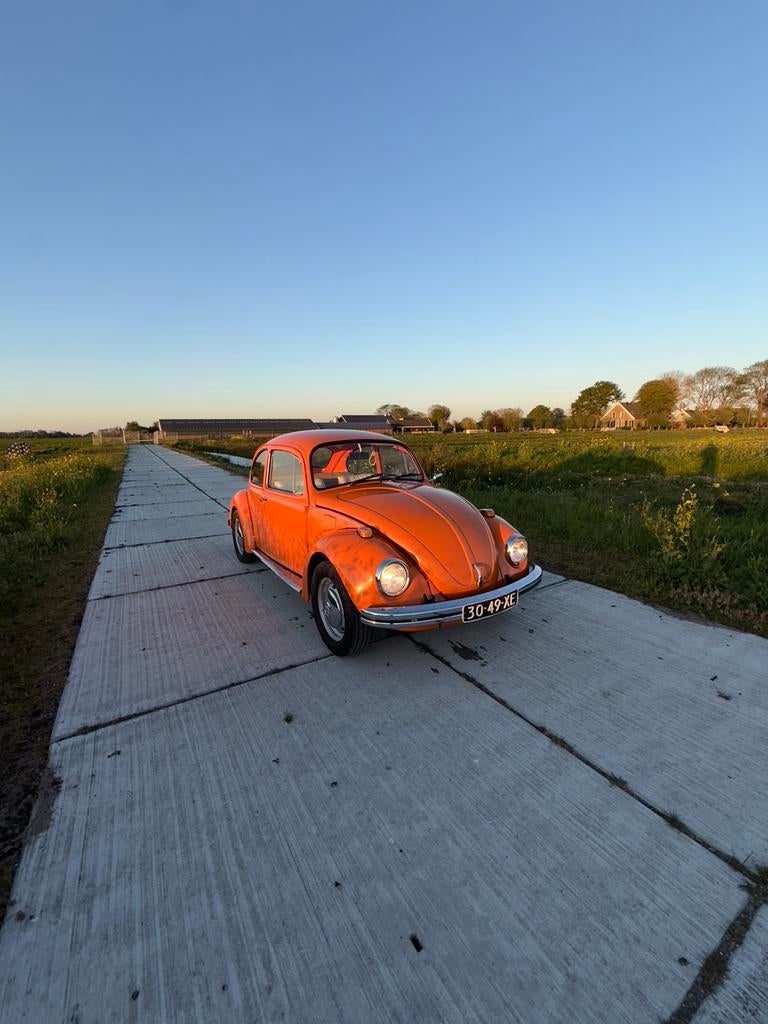 Oranje Volkswagen kever 1200 1.2 1973, Origineel Nederlands, 740 kg, Handgeschakeld, Particulier