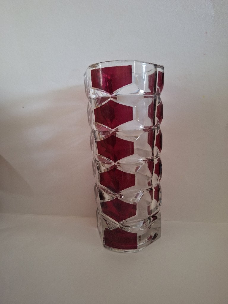 Luminarc vaas, Ophalen of Verzenden, Rood, 17 cm, Glas