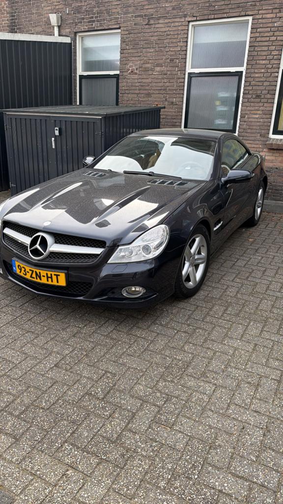 Mercedes-Benz SL 3.0 Sl280 Roadster AUT 2008 Zwart, Auto's, Mercedes-Benz, Automaat, Achterwielaandrijving, 1715 kg, Cabriolet