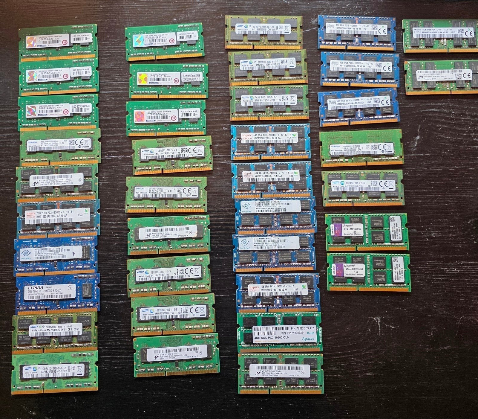 partij ram geheugen laptop ddr2 ddr3 ddr4 2gb 4gb 8gb, Computers en Software, RAM geheugen, Gebruikt, 8 GB, DDR3, Ophalen of Verzenden