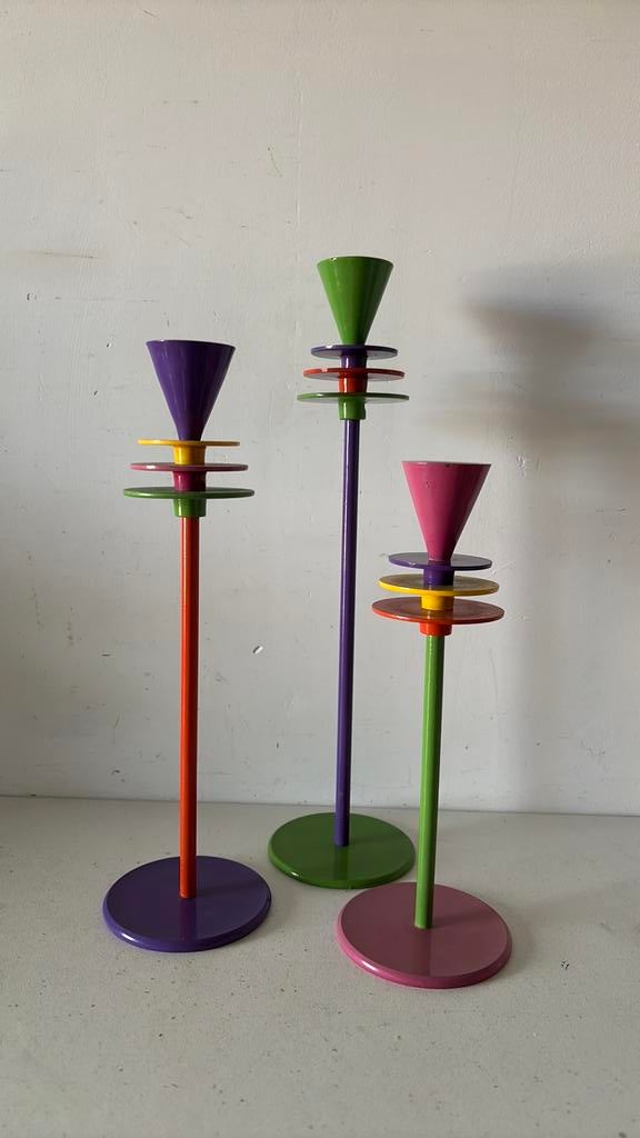 3 vintage design kandelaren, Ophalen of Verzenden, Zo goed als nieuw
