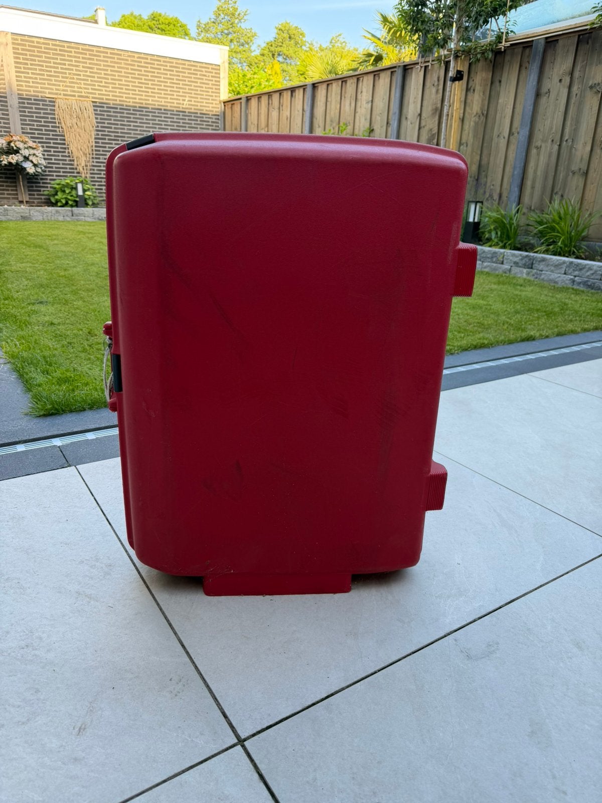 Samsonite reiskoffer rood., Ophalen, Gebruikt, Hard kunststof, 70 cm of meer
