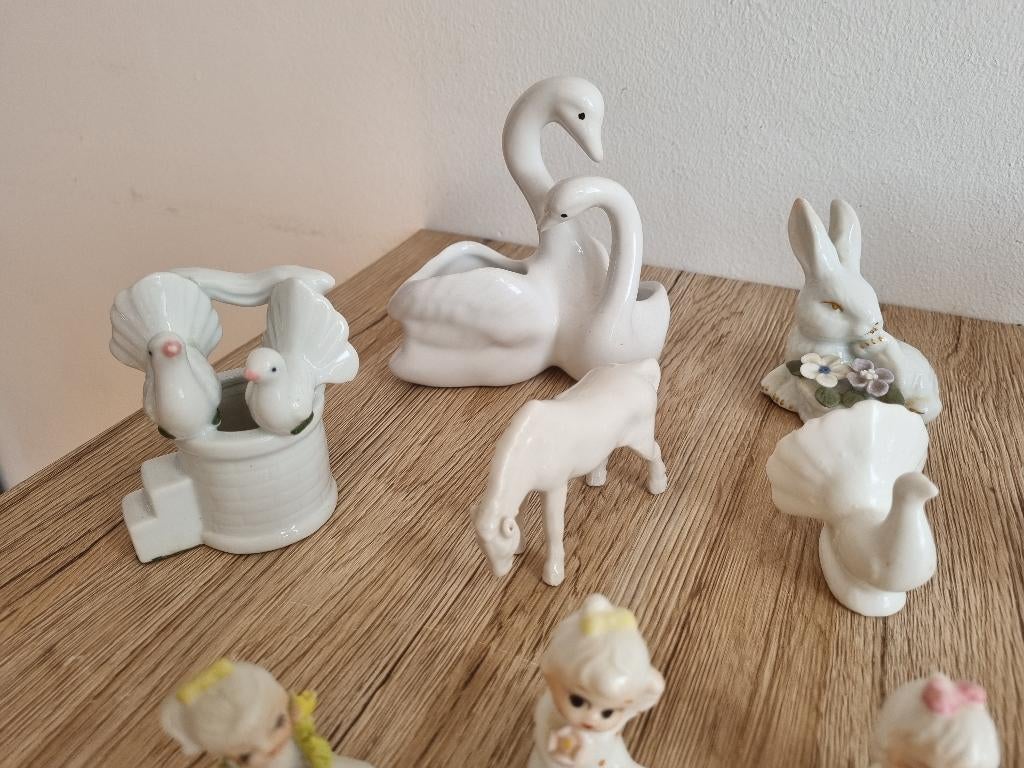 31 x Mooie Vintage Beeldjes Letterbak - Porselein Keramiek, Verzenden, Gebruikt, Overige typen