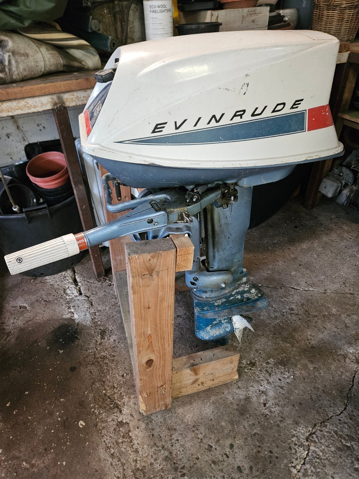 Evinrude Fastwin 18pk 2takt buitenboordmotor, Ophalen, Gebruikt