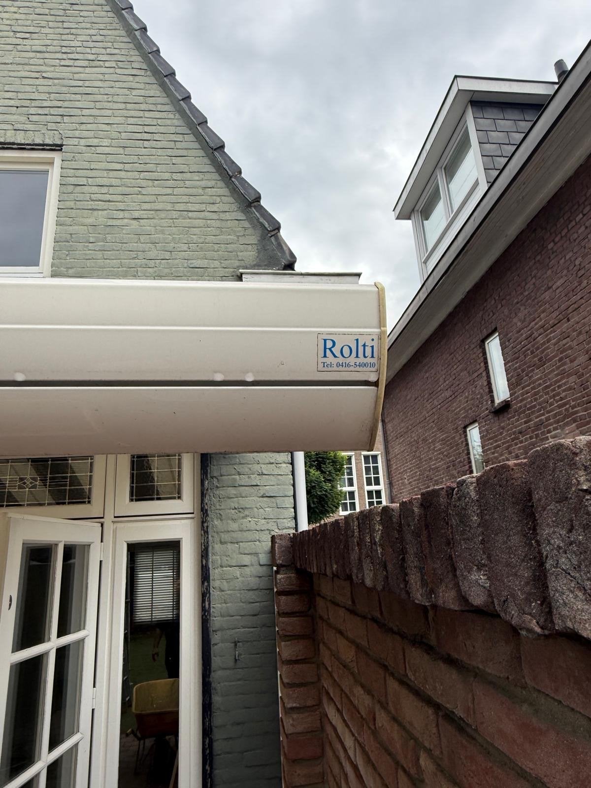 Rolti Knikarmscherm met Somfy afstandsbediening, Ophalen, Gebruikt, 450 cm of meer, Elektrisch