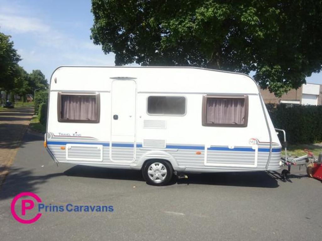 TEC Travelking 450 Met Vast Bed Mover en Airco, Caravans en Kamperen, Caravans, T.E.C., Bedrijf, 750 - 1000 kg, Schokbreker