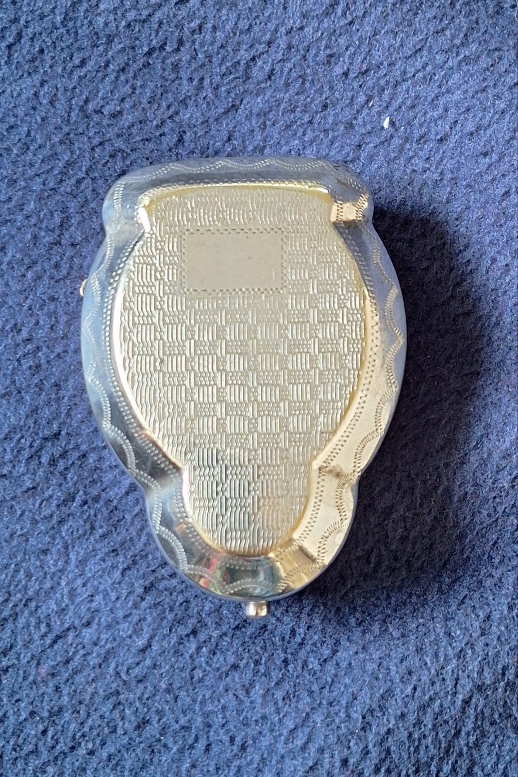 verzilverde , of zilveren  poederdoos,zie de foto's., Antiek en Kunst, Antiek | Goud en Zilver, Ophalen, Zilver