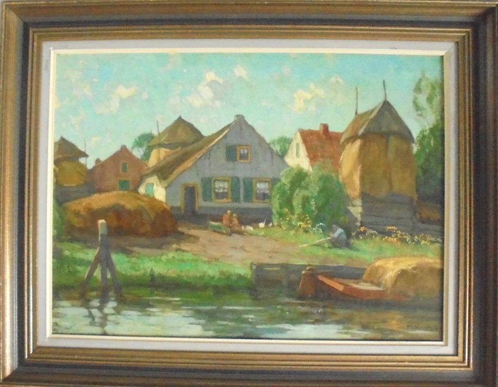 Willem Noordijk.1887-1970.Boerderijen aan de Eem., Ophalen