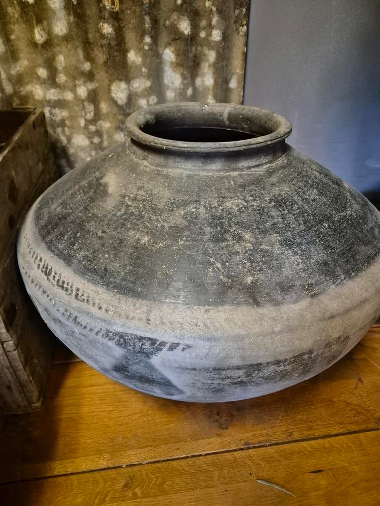Grote pot vaas, Steen, Overige kleuren, 50 tot 75 cm, Ophalen of Verzenden