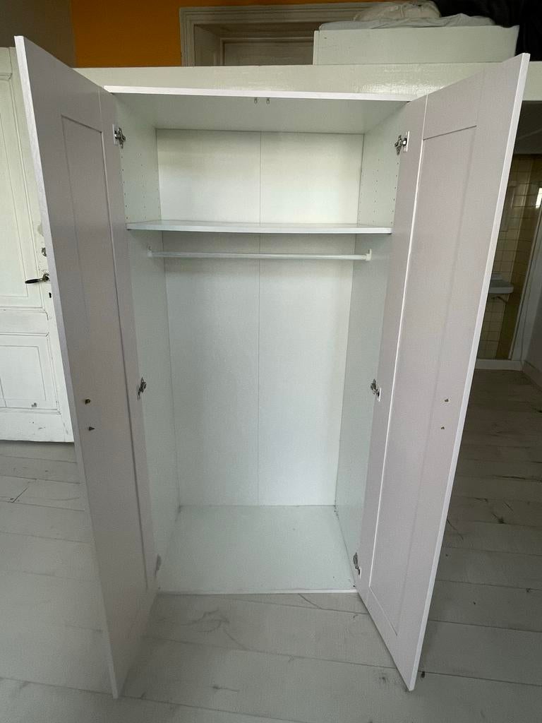 Lichtroze Kledingkast 80x50x170 cm met hang- en legruimte, Gebruikt, Modern, 25 tot 50 cm, Met deur(en)