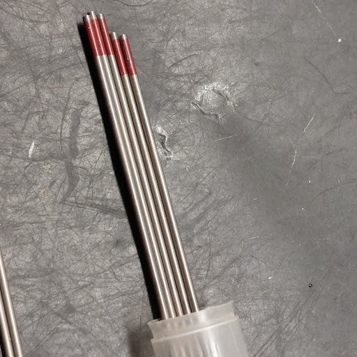 TIG Wolfram Elektroden 1,6 mm – 5x Rood + 2x Grijs of Blauw, Ophalen of Verzenden, Nieuw, 150 tot 250 ampère, Tig