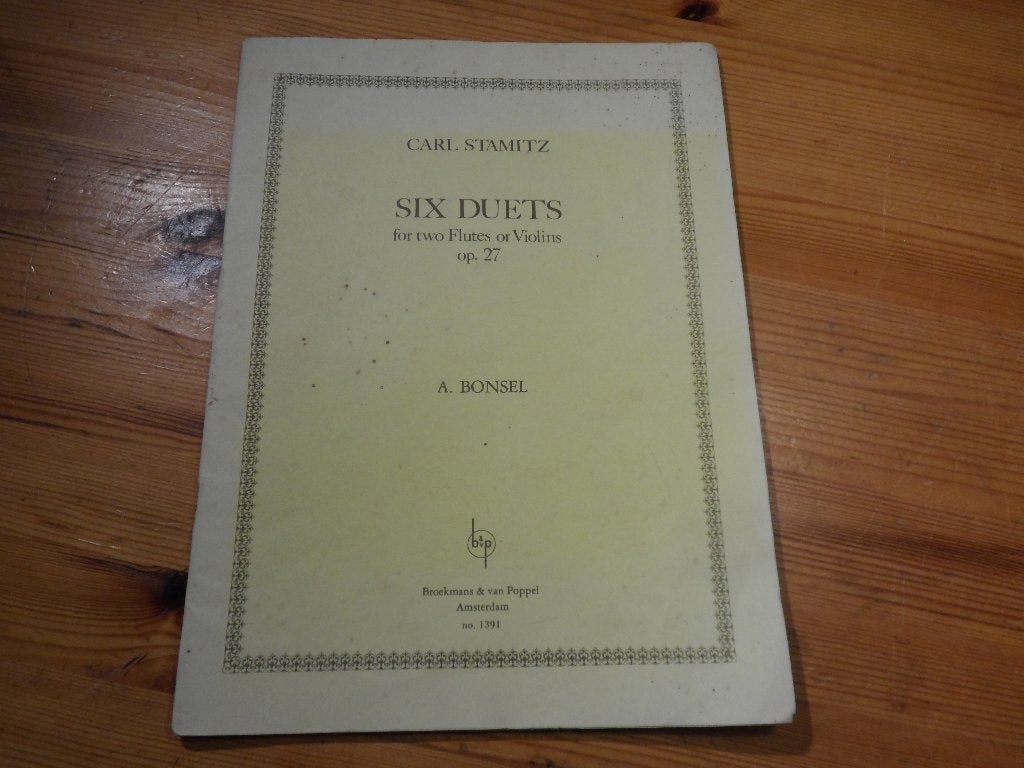 Carl stamitz - six duets op. 27, Viool of Altviool, Gebruikt, Klassiek, Ophalen of Verzenden