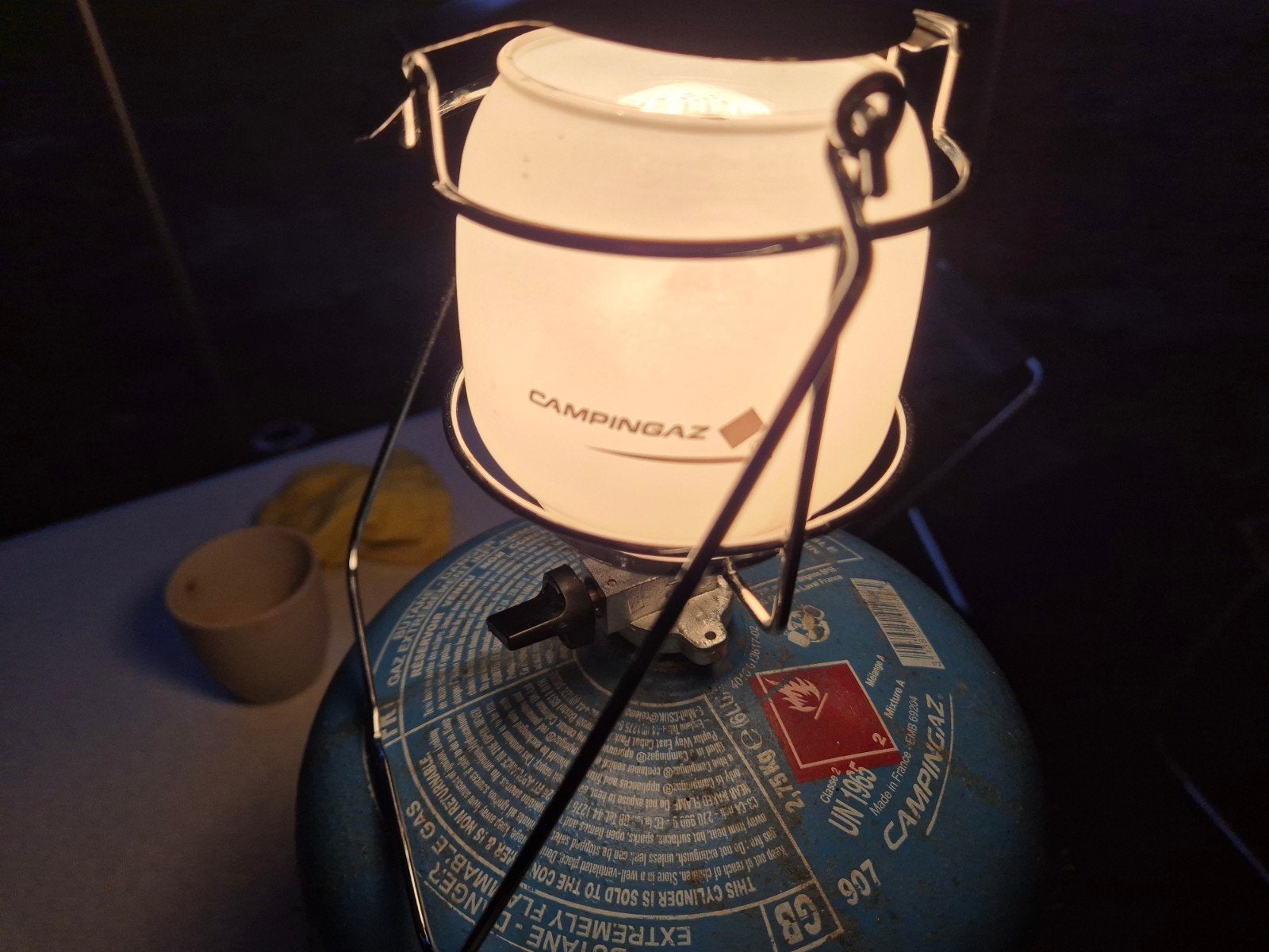 Canpinggas lamp 80 w + 907 gastank, Ophalen, Zo goed als nieuw