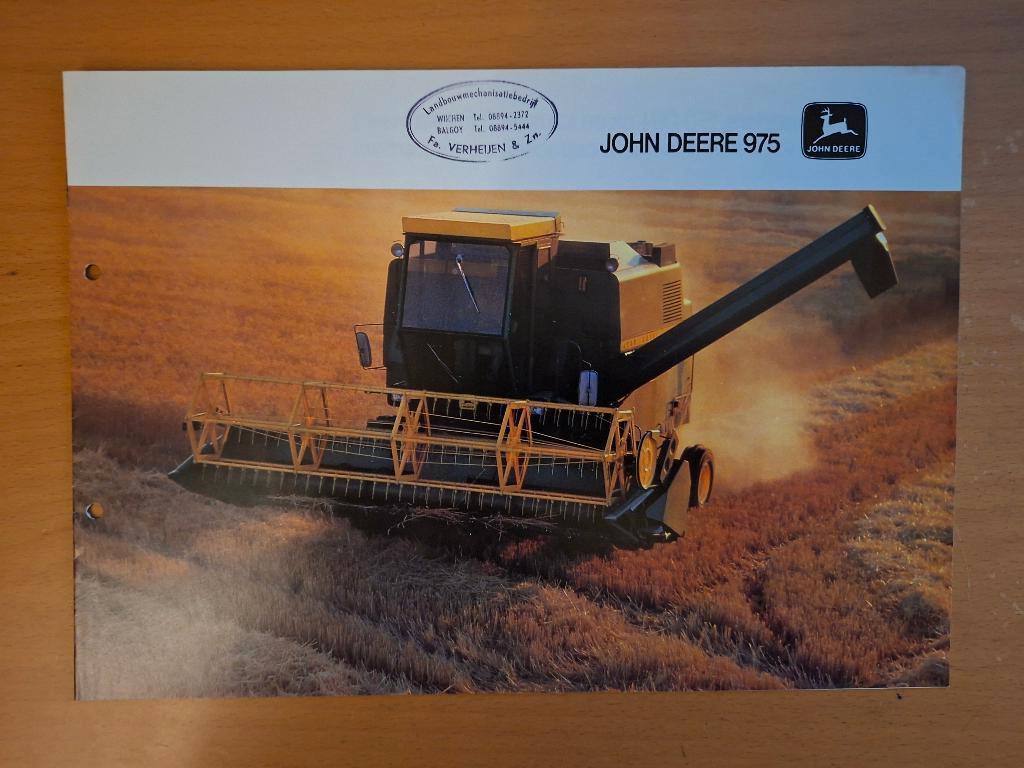 Folder John Deere 975 maaidorser, Boeken, Ophalen of Verzenden, Gelezen, Tractor en Landbouw