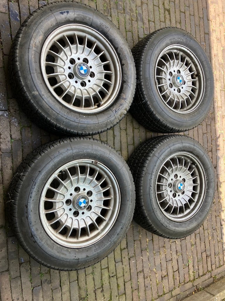 BMW TRX velgen + Michelin 220/55 VR390 banden, Ophalen, Overige, Gebruikt, Velg(en)