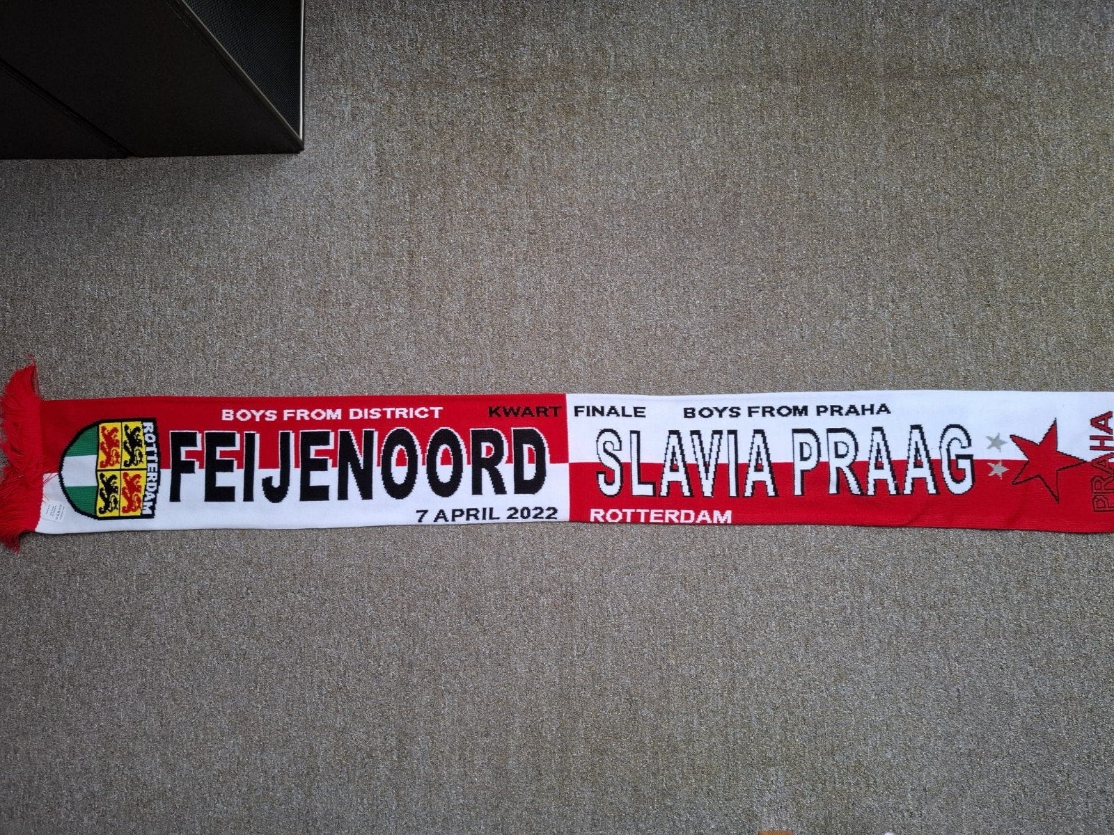 Feyenoord- Slavia Praag sjaal, Verzenden, Nieuw, Feyenoord, Vaantje of Sjaal