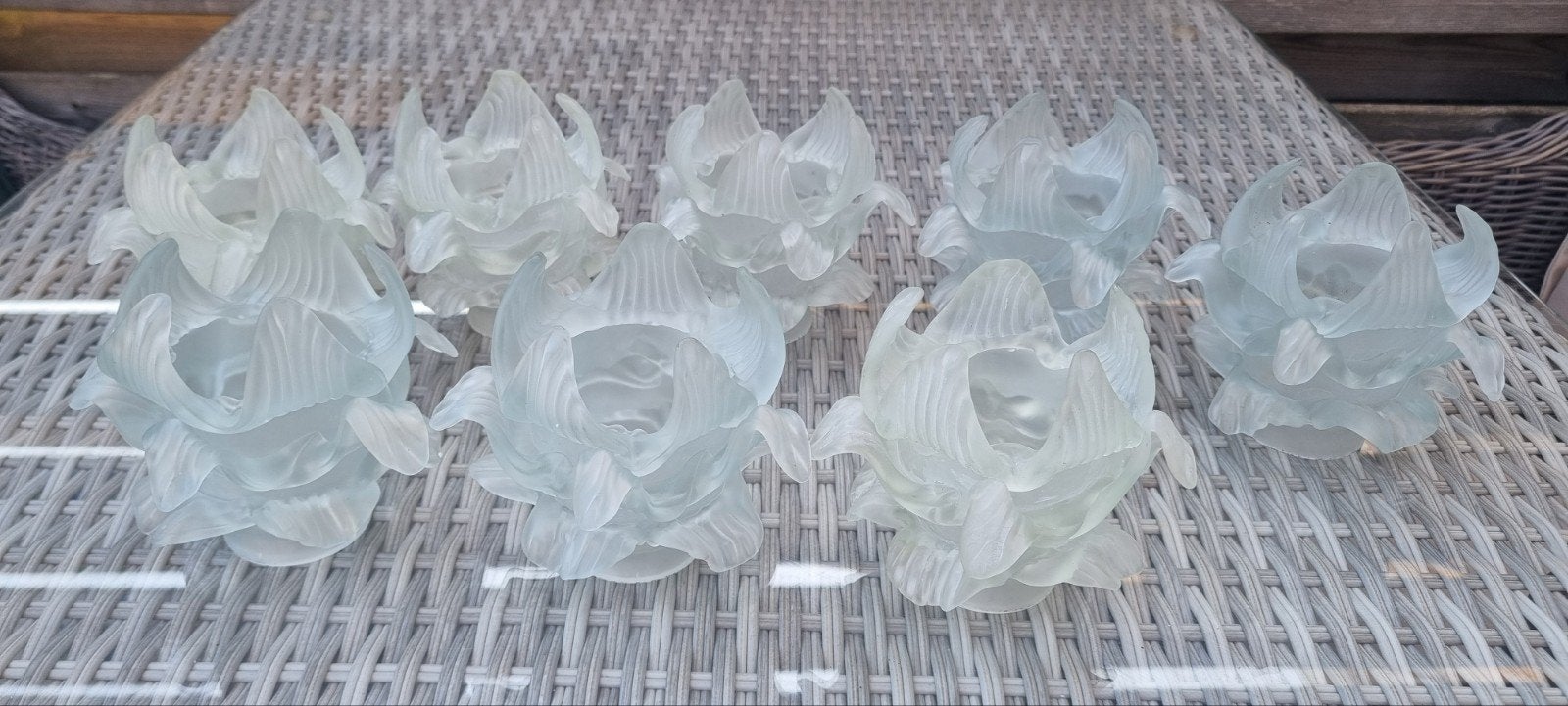 Tulpvormige Franse lampenkap matte glas 30 euro per stuk, Ophalen of Verzenden
