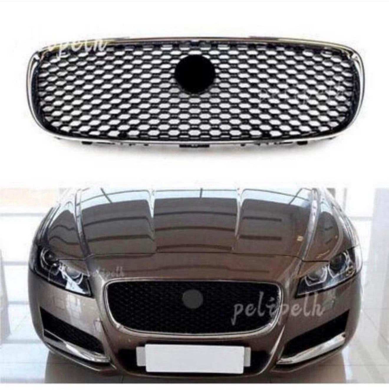 Jaguar XF XFR 2016-2020 grill grille chrome chroom zwart NEW, Ophalen of Verzenden, P, P, P