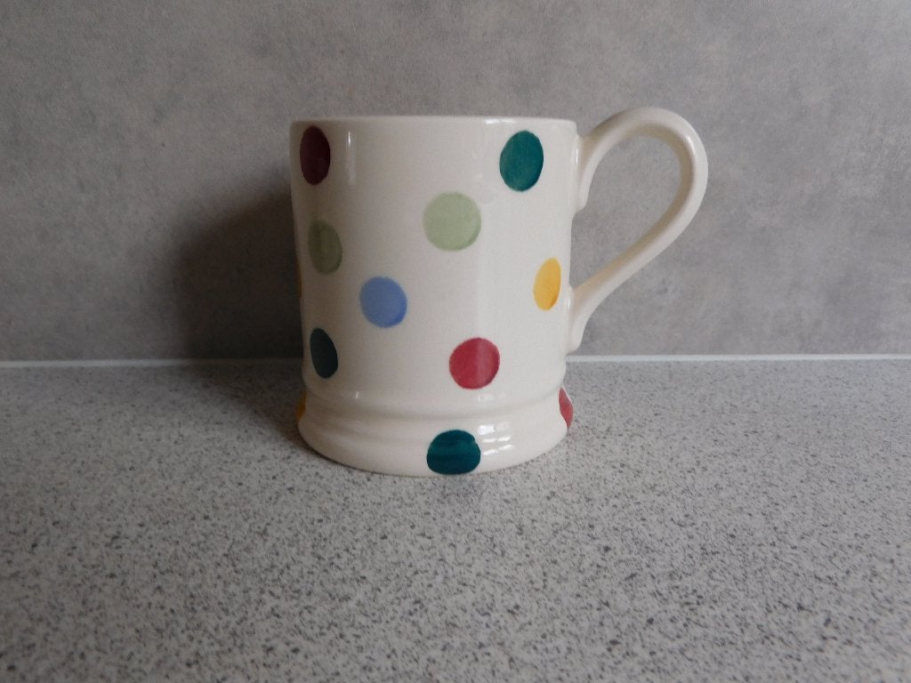 Emma Bridgewater Half Pint Mok Polkadots, Zo goed als nieuw, Emma Bridgewater, Overige stijlen, Aardewerk