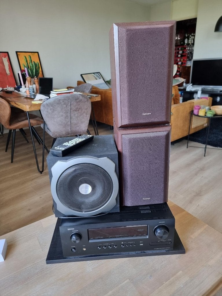 Denon AVR-1912 AV Receiver and speaker system, 7.1-systeem, 70 watt of meer, Zo goed als nieuw, Overige spelers