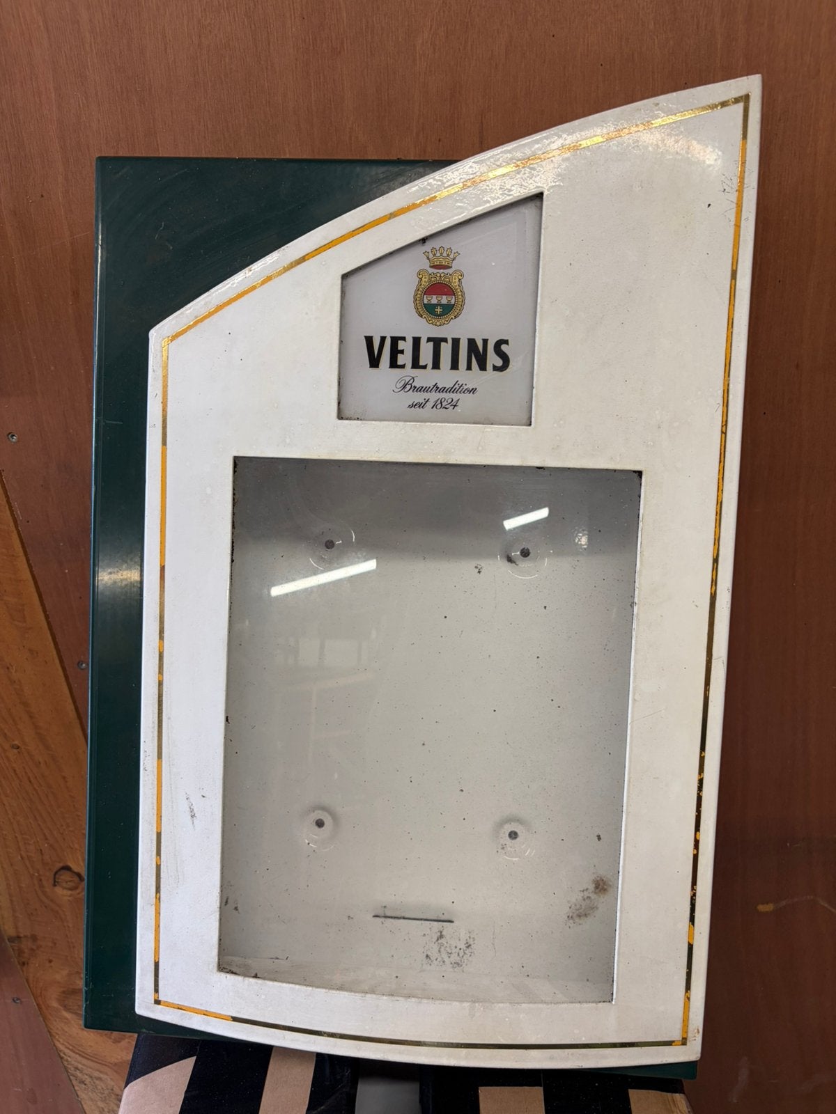Veltins reclame bord, Ophalen, Zo goed als nieuw, Reclamebord, Plaat of Schild, Overige merken