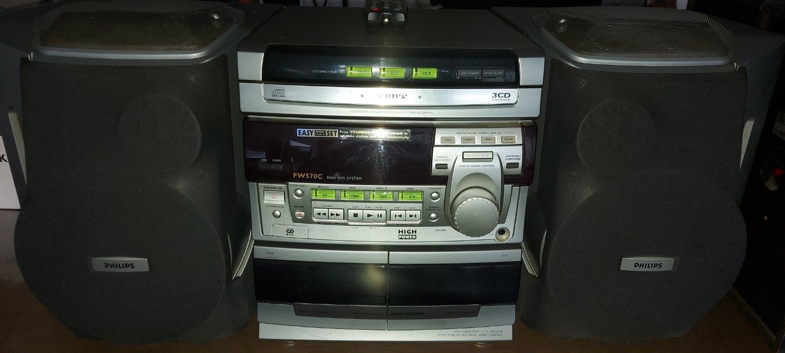 Philips FW570C Mini Hifi Systeem met 3 CD-wisselaar, Philips, Gebruikt, Ophalen of Verzenden, Microset