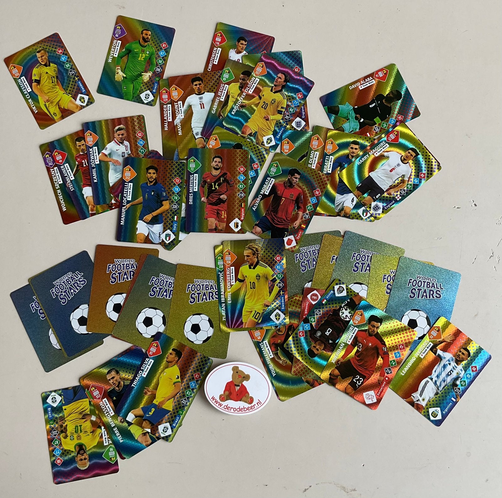 World football stars, voetbal kaartjes, Buitenlandse clubs, Onbekend, Ophalen of Verzenden, Zo goed als nieuw