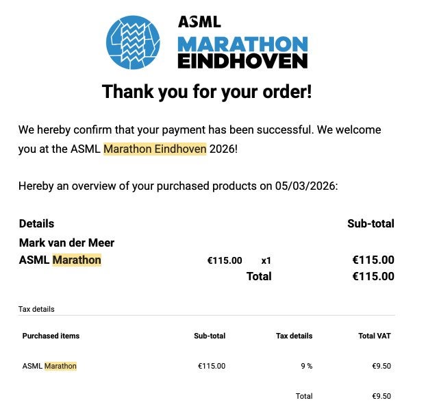 ASML Eindhoven Marathon, Overige merken, Overige typen, Nieuw, Ophalen of Verzenden