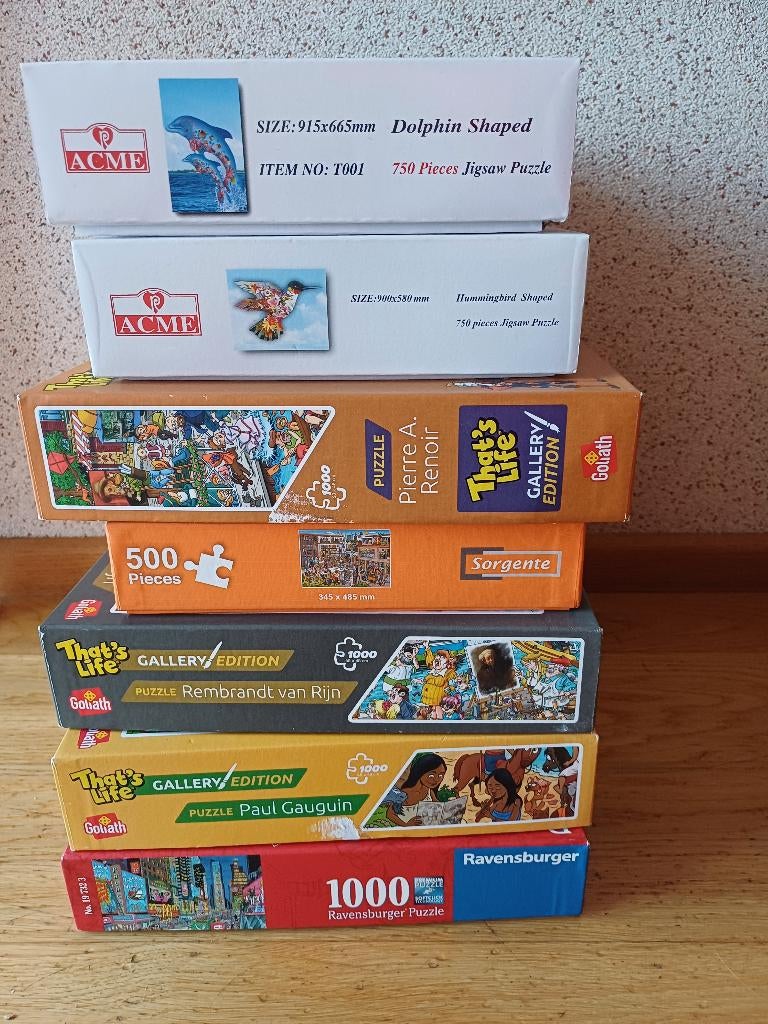 3 puzzels - €2,50 per stuk & compleet - That's Life / Jigsaw, Ophalen of Verzenden, 500 t/m 1500 stukjes, Zo goed als nieuw, Legpuzzel