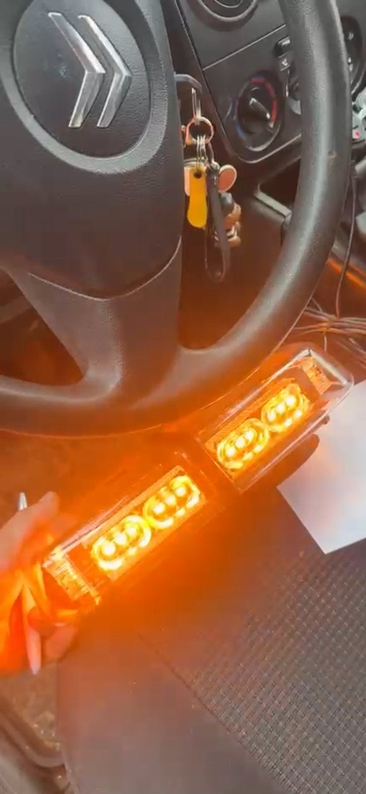 Oranje led zwaailicht balk compact 12v snoer, Ophalen of Verzenden, Gebruikt